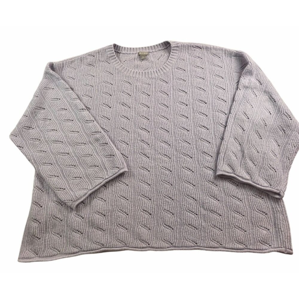 Falls Creek Women' Oversized Knit Purple Sweater Size 3X